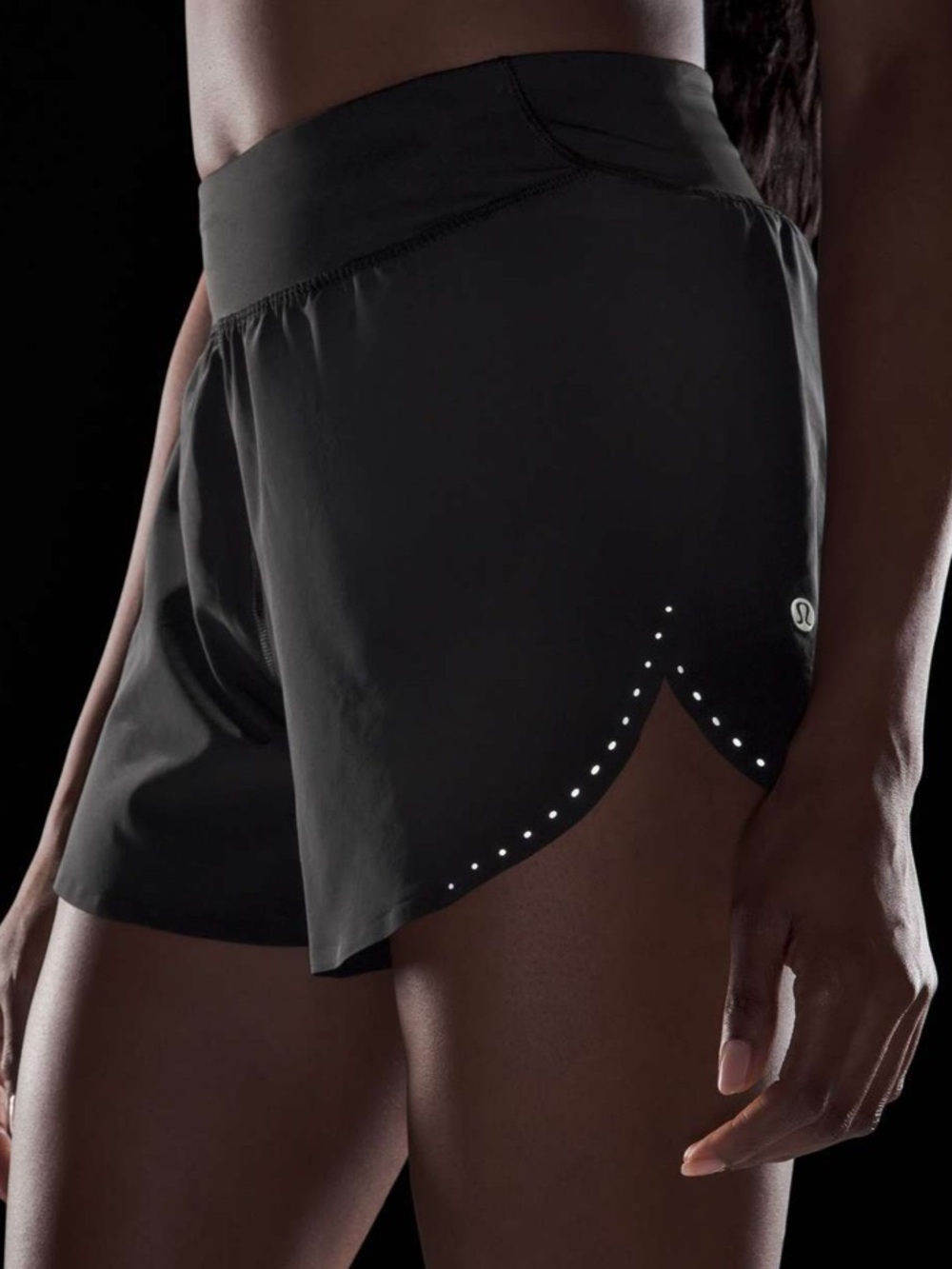 Lululemon Fast and Free Reflective High-Rise Classic-Fit Short 3" Black Size 12